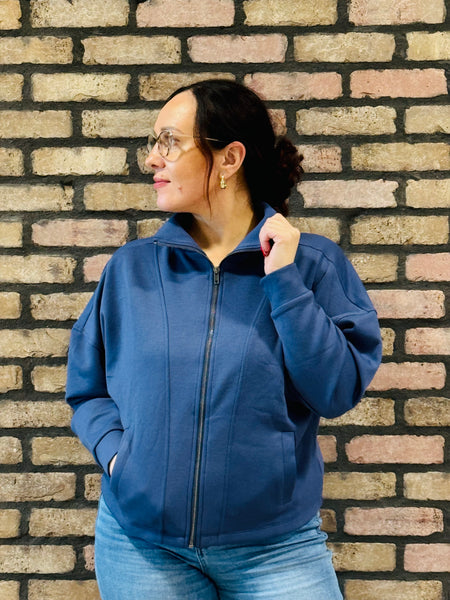 Scuba Full Zip Jacket - Blue Indigo
