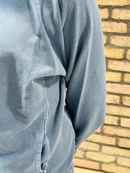 French Terry Pullover - Dusty Blue