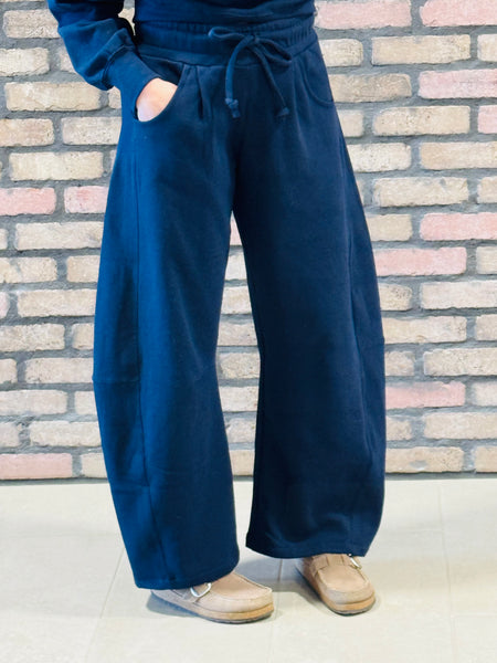 Baggy Barrel Sweatpants - Deep Navy