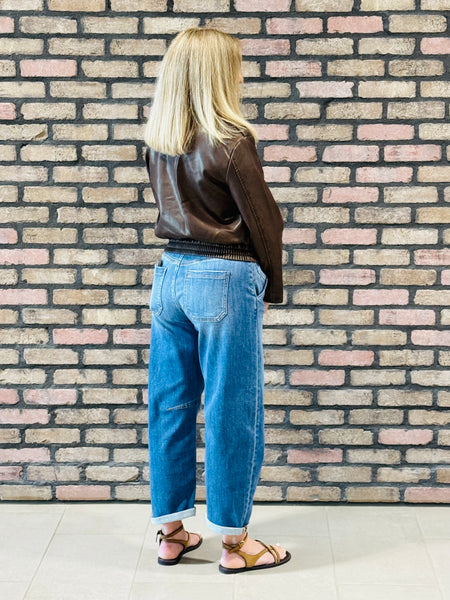 Faux Leather Jacket - Hazelnut