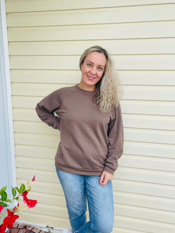 Raglan Sleeve Pullover - Mocha