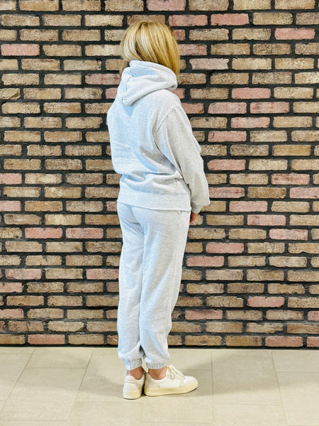Fleece Boyfriend Hoodie - Ice Grey