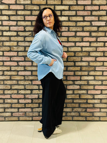 Oversized Denim Shirt - Light Wash