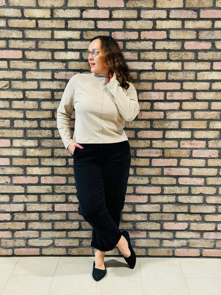 Overlocked Seams Pullover - Mushroom