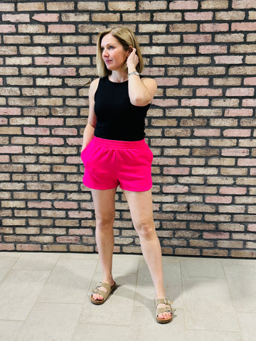 Scuba Dolphin Shorts - Hot Pink