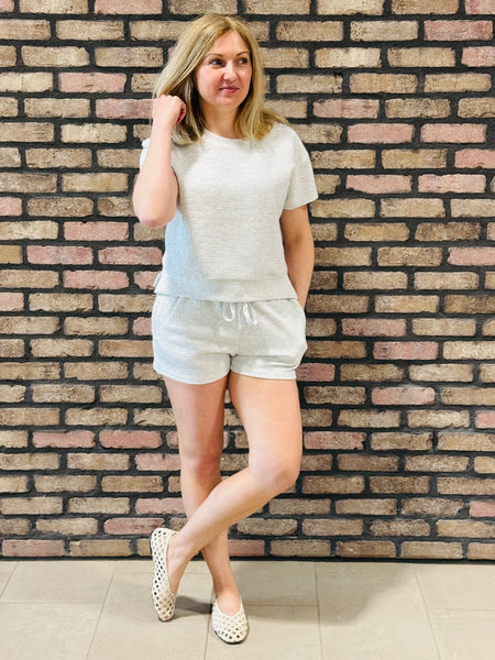 Honeycomb 4-Way Stretch Shorts - Oatmeal