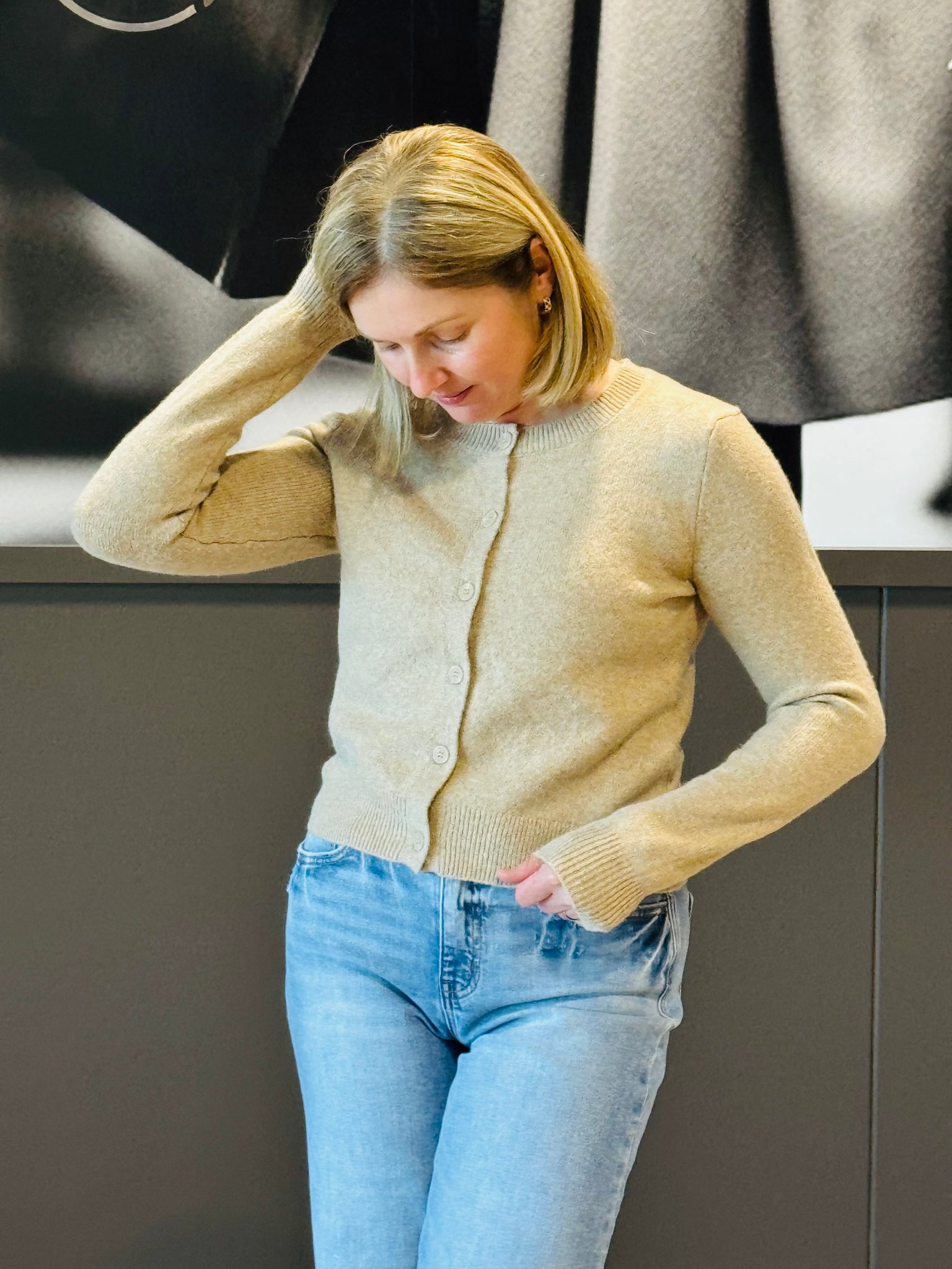 Button-up Cardigan - Khaki