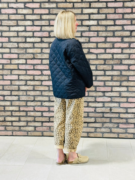 Quilted Barn Jacket - Black