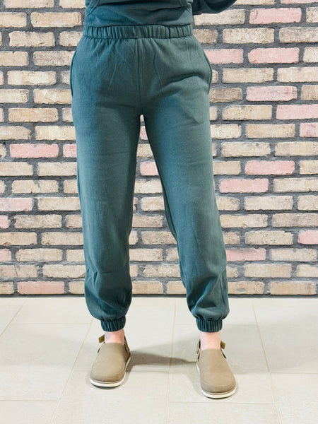 Fleece Joggers - Chic Green