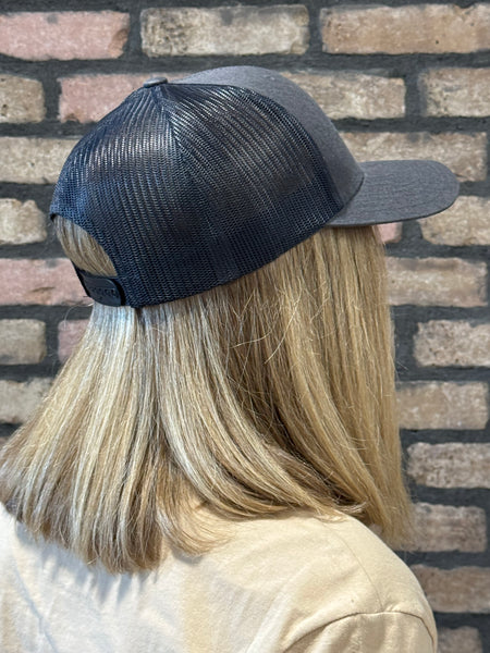 SK Embroidered Retro Trucker Cap - DK H Grey