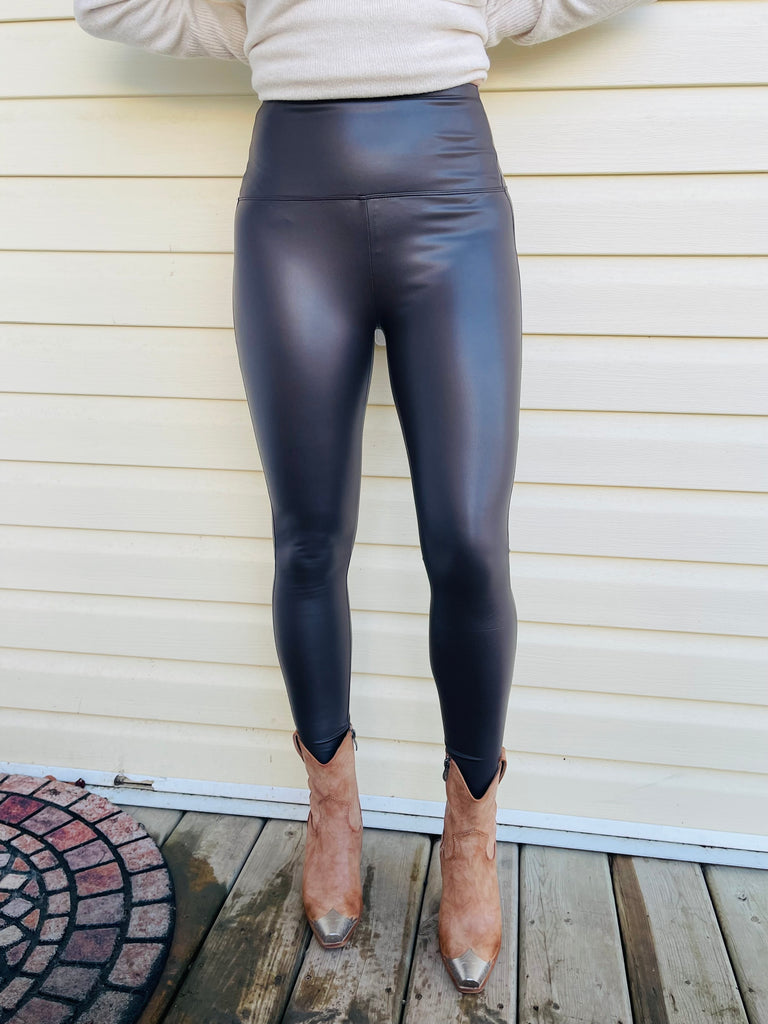 Kaffe Chocolate Leather Look Jeggings – Ruby Nu Boutique