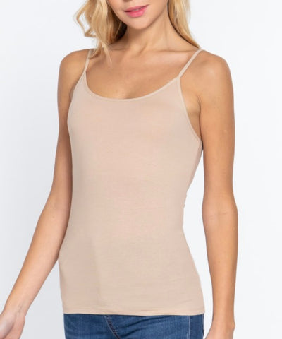 Basic Cami with Shelf Bra - Soft Taupe