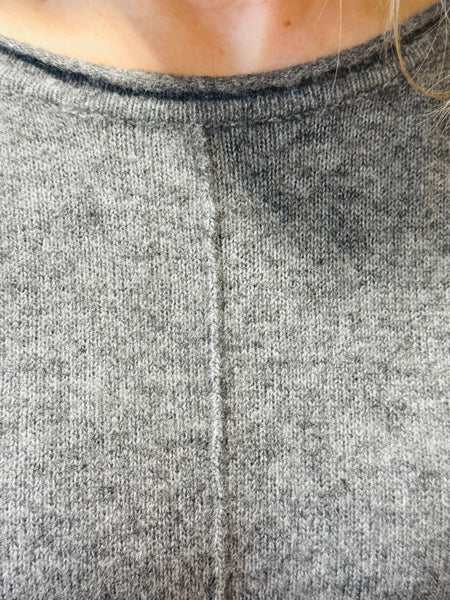 Front Seam Sweater - Grey