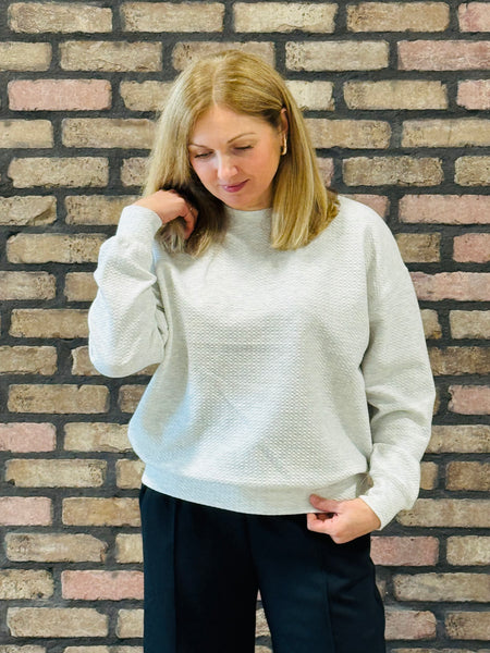 Honeycomb 4-Way Stretch Sweatshirt - Oatmeal
