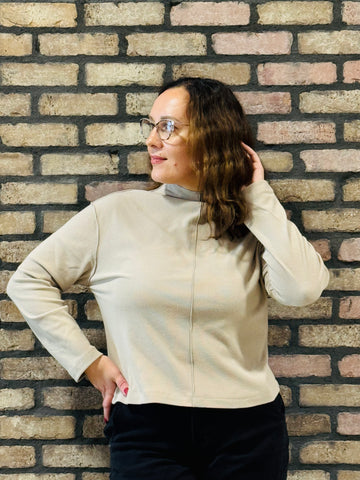 Overlocked Seams Pullover - Mushroom