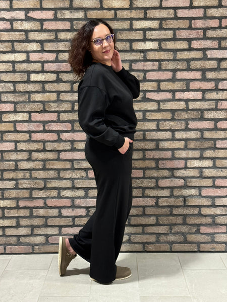 Scuba Pullover and Pants Set - Black