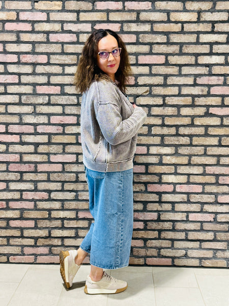 Dropped Shoulder Cardigan - Mocha