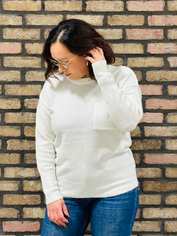 Front Pocket Sweater - Ivory