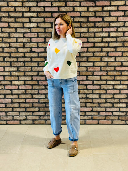 Patch Pockets Slouchy Boyfriend Jeans - Light