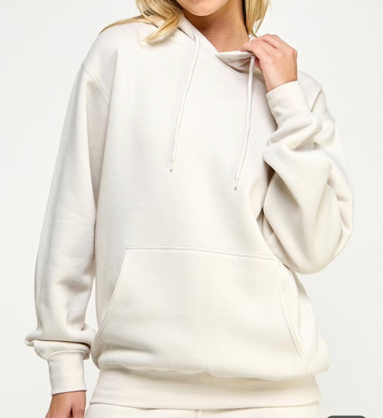 Relaxed Fit Pullover Hoodie - Ivory