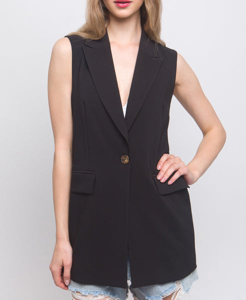 Vertigo Vest Blazer - Black