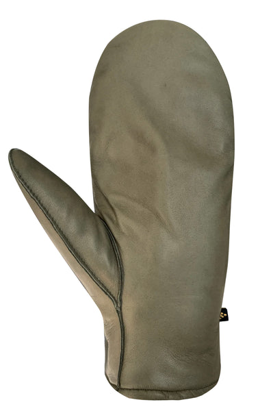 Auclair Kiva Moccasin Leather Fingermitts - Khaki