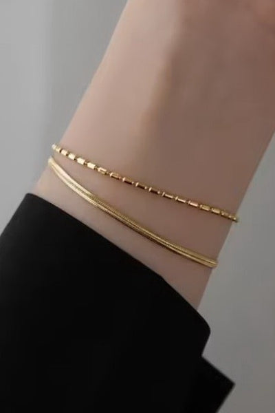 18k Stainless Steel Layered Bracelet