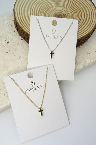Classic Mini Cross Necklace - Silver
