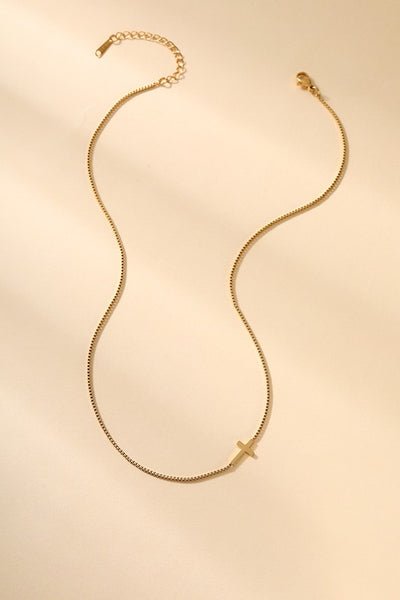 Cross Necklace - Gold