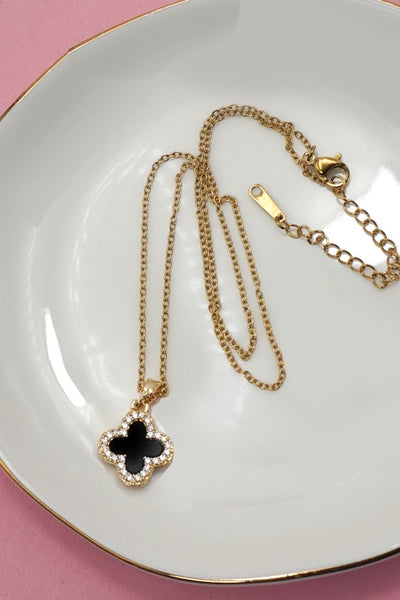18k Stainless Steel Clover Necklace - Gold
