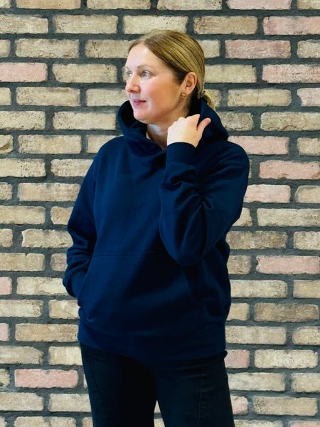 Fleece Boyfriend Hoodie - Deep Navy