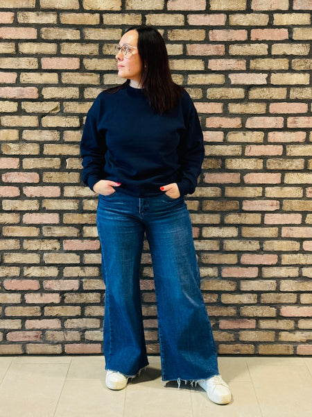 Oversized Crewneck - Deep Navy