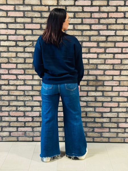 Oversized Crewneck - Deep Navy