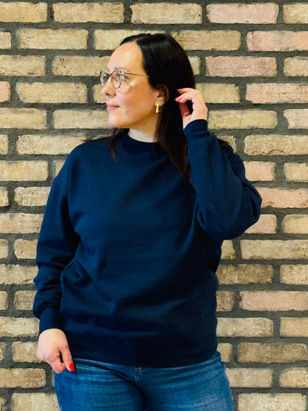 Oversized Crewneck - Deep Navy