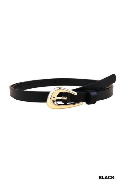 Teardrop Pin Buckle Belt - Black