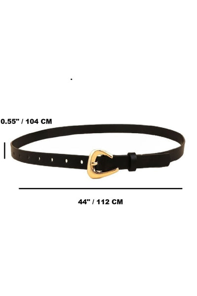 Teardrop Pin Buckle Belt - Black