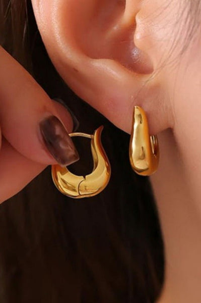 Stainless Steel U Hoops - Gold