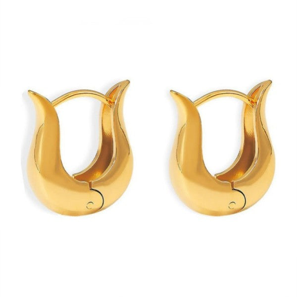 Stainless Steel U Hoops - Gold