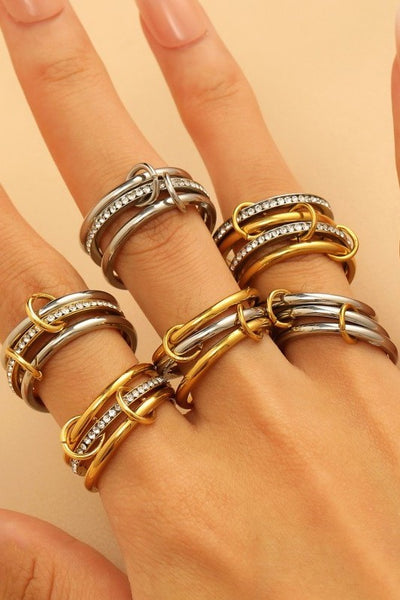 Stainless Steel Stackable Plain Band Rings - Assorted