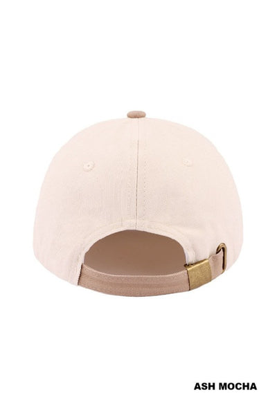 Brunettes Have More Fun Two-Tone Canvas Cotton Cap - Ash Mocha