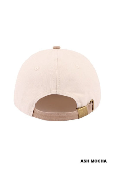 Blondes Have More Fun Two-Tone Canvas Cotton Cap - Ash Mocha