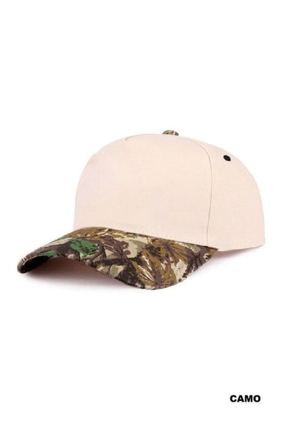 Plain Two Tone Canvas Cotton  Snapback cap - Camo