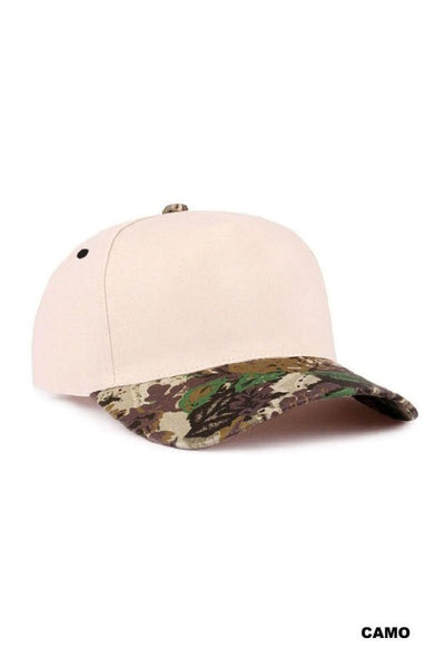 Plain Two Tone Canvas Cotton  Snapback cap - Camo