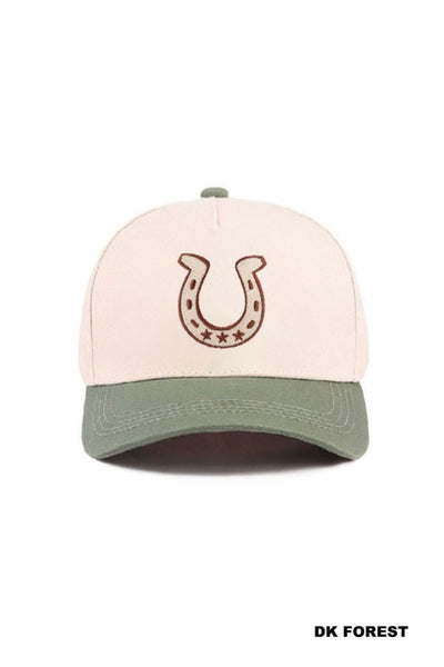 Horseshoe Two-Tone Canvas Cotton Cap - Dr.Forest