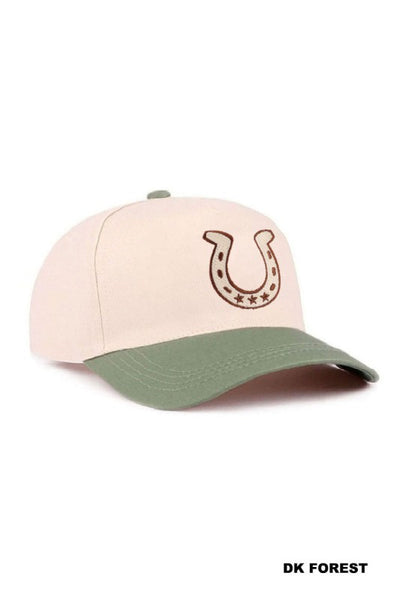 Horseshoe Two-Tone Canvas Cotton Cap - Dr.Forest