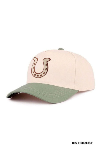Horseshoe Two-Tone Canvas Cotton Cap - Dr.Forest