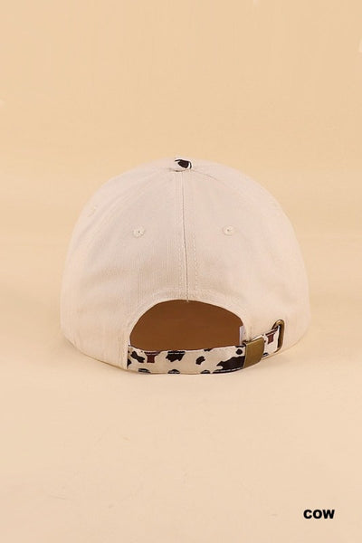 Blondes Have More Fun Two-Tone Canvas Cotton Cap - Cow