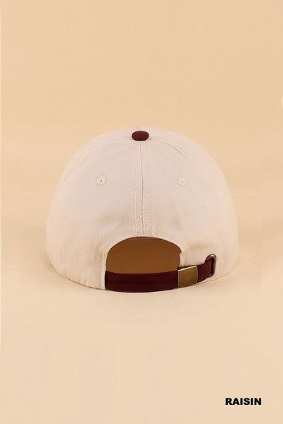 Blondes Have More Fun Two-Tone Canvas Cotton Cap - Raisin