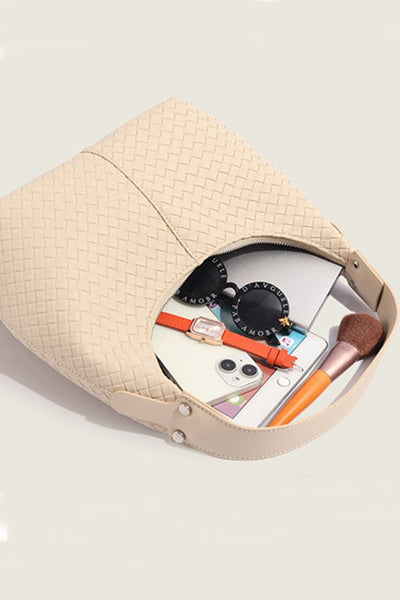 Woven Weave Shoulder Bag - Neutral