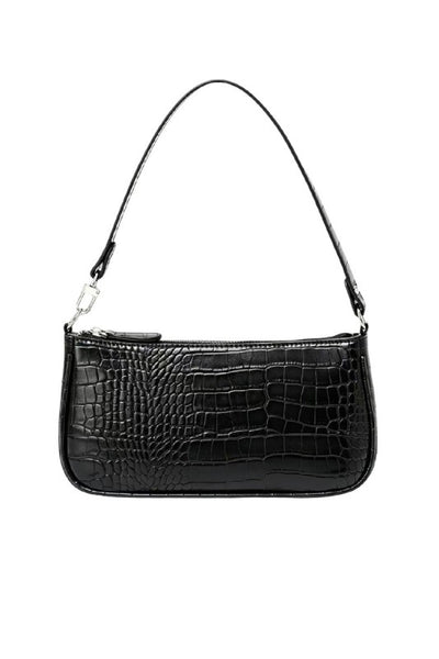 Pattern Clutch-Shoulder Bag - Black